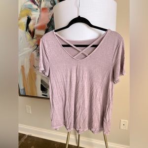 Dusty purple cross cross top